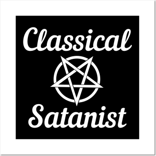 Classical Satanist with Inverted Pentagram Posters and Art